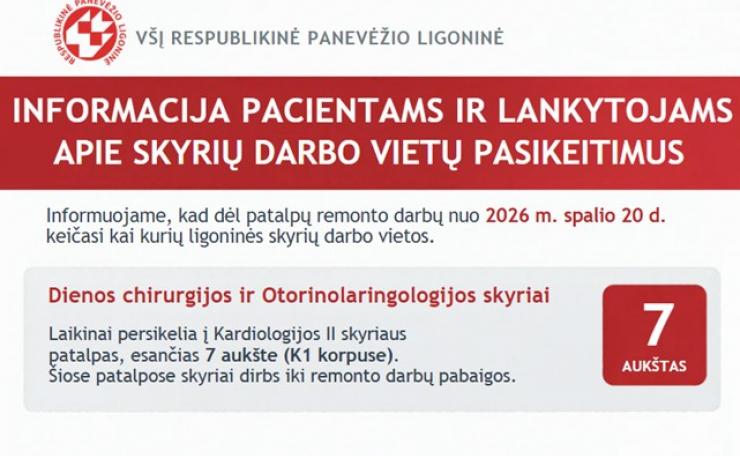 Informacija apie skyrių darbo vietų...