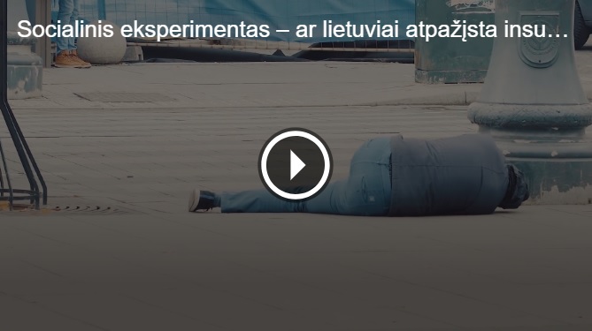Vaizdo medžiaga: Socialinis eksperimentas – ar lietuviai atpažįsta insultą?